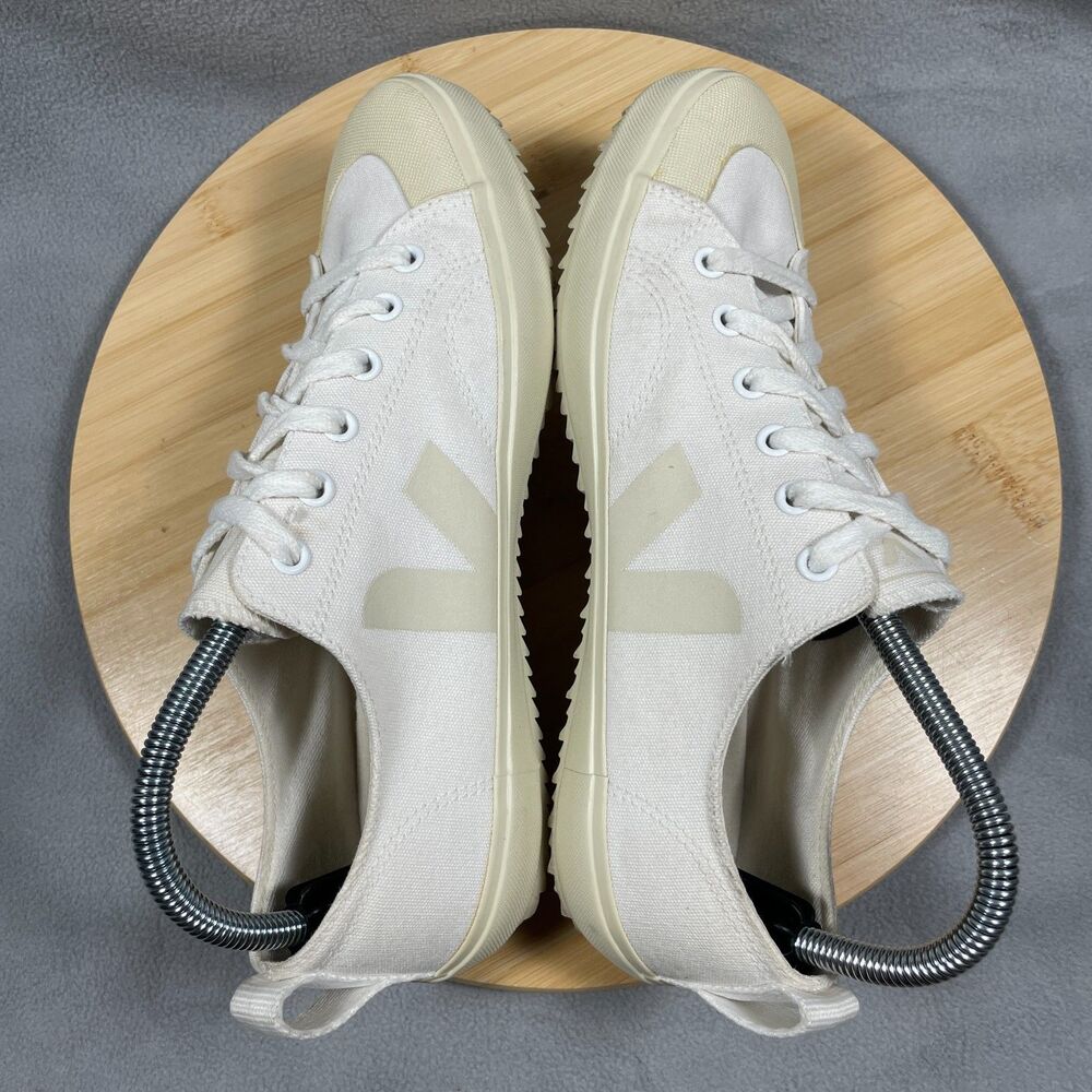 Veja Nova Low Womens Size US 9 Canvas Beige White Sneakers Low Top Shoes - Picture 10 of 16